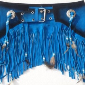 Ceinture à franges TURQUOISE