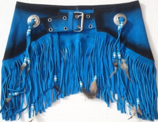 Ceinture à franges TURQUOISE